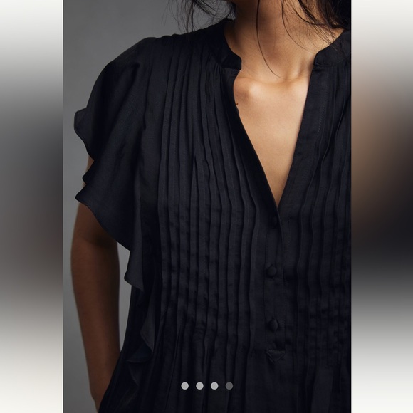 Anthropologie Ruffled Pintucked Blouse - Picture 2 of 6